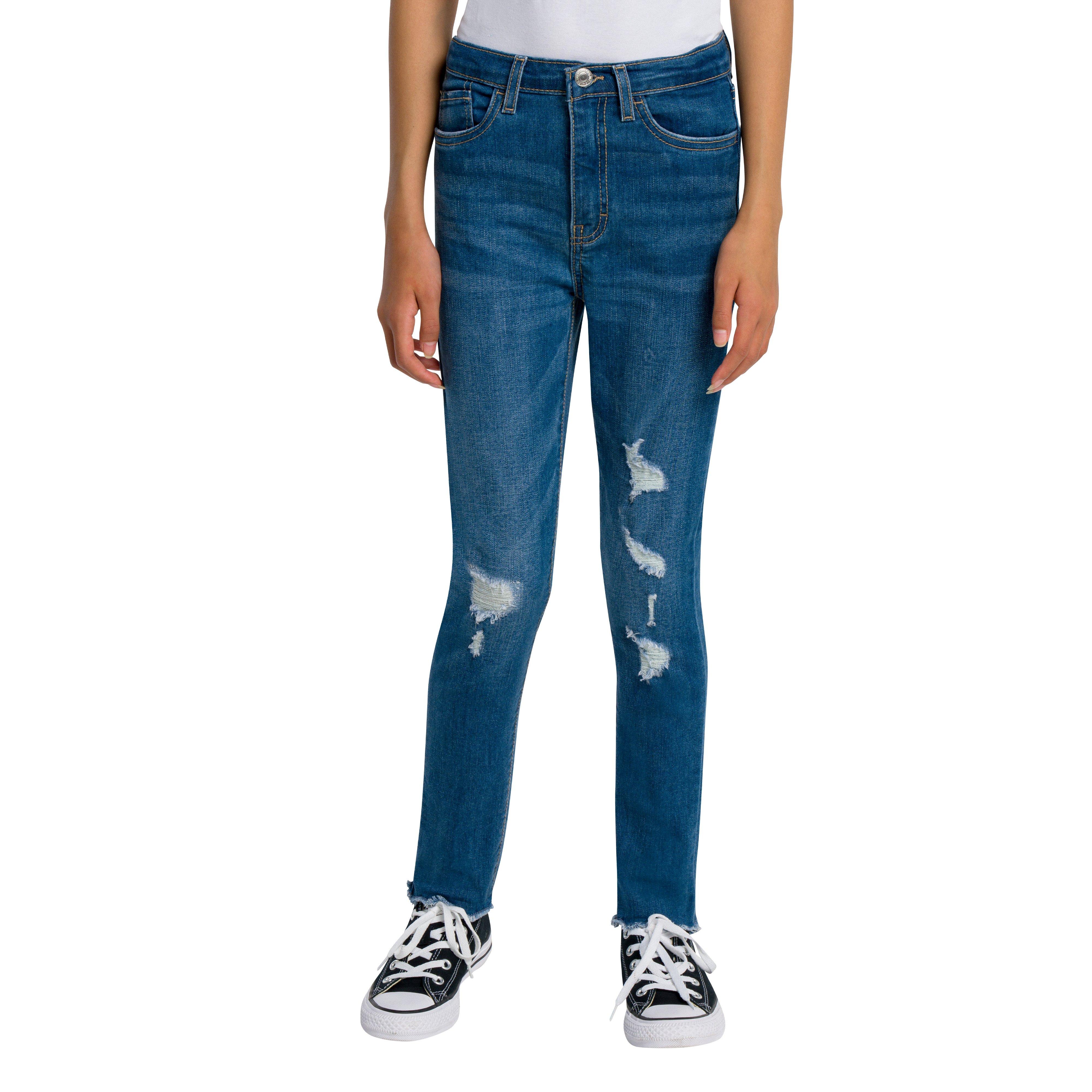 Levi's 720 High Rise Super Skinny Med Wash Big Girls' Hometown Denim Jeans - Blue - HOMETOWN BLUE